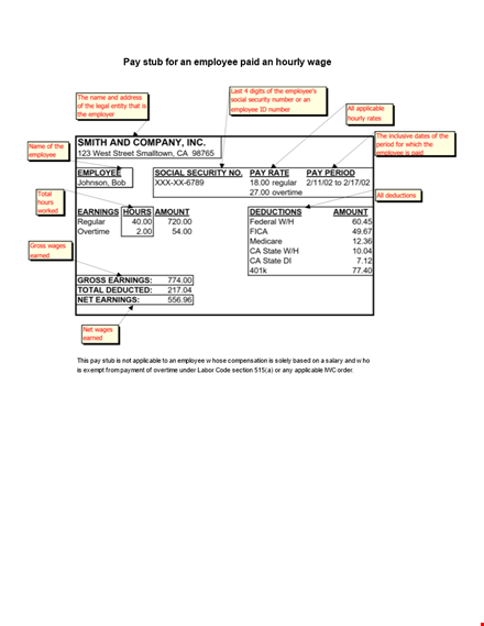 paystub template