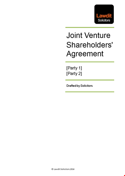 shareholder agreement - key parties & clauses template