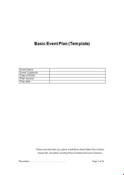 plan safe events with our event planning template template