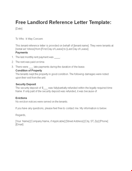 landlord reference letter: secure your deposit & lease for tenants template