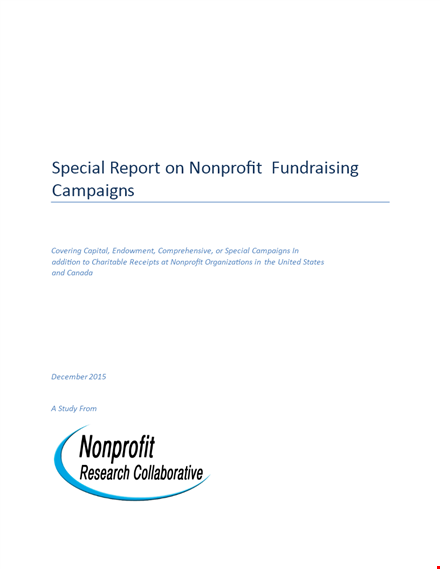 fundraising campaigns for nonprofit organizations - increase contributions by x percent template