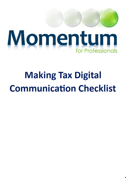 digital communication checklist - create effective communication strategies for staff and clients template