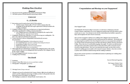 wedding policy book template