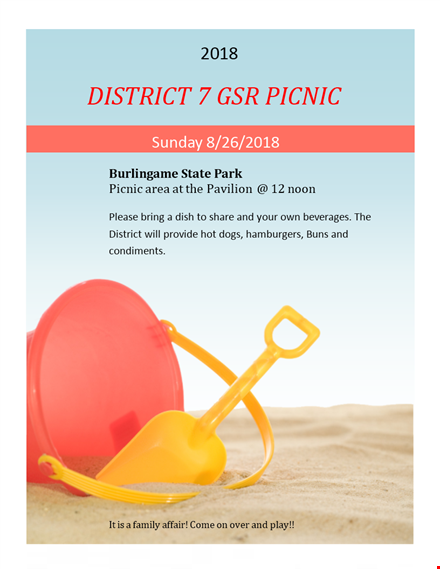 customizable picnic flyer template for outdoor events template