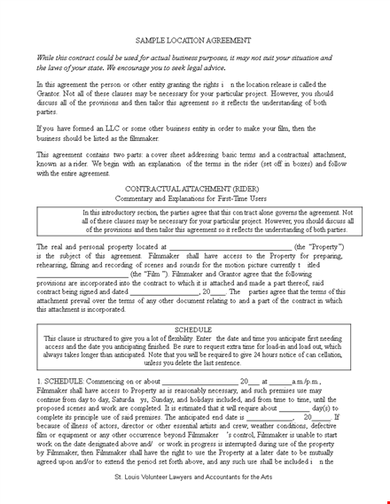 location release agreement for filmmakers: grantor shall property grant location release form template