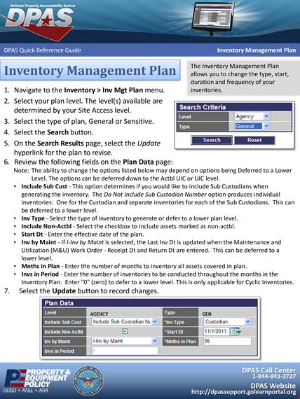 inventory management plan template template
