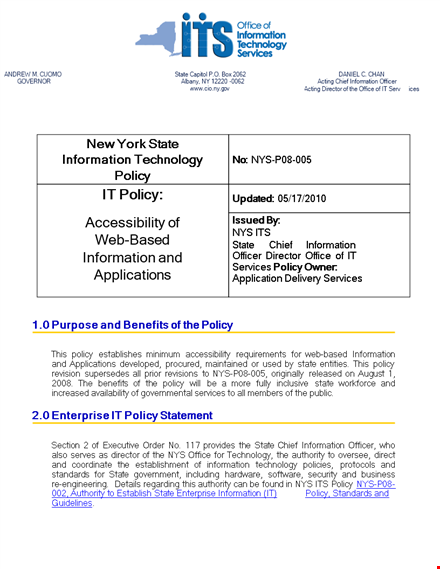 ny state policies and information - nys p memo template