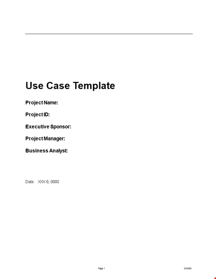 create efficient use cases with our use case template - customer & system template