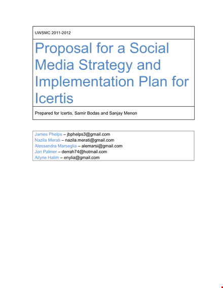 social media strategy proposal template - linkedin | media | social | cloud | icertis template