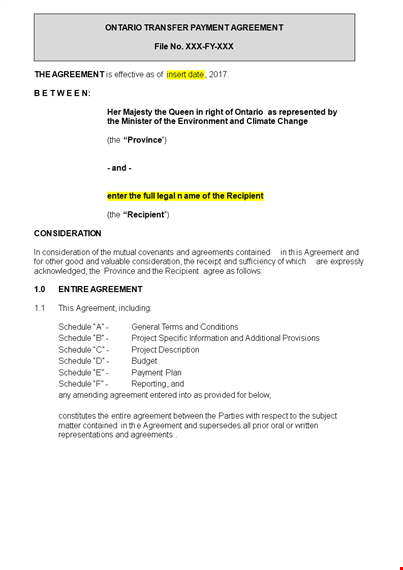 custom payment agreement template for projects template