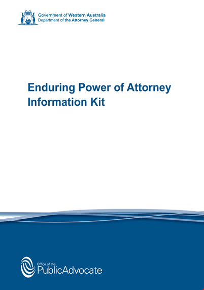 enduring power of attorney - protect your interests template