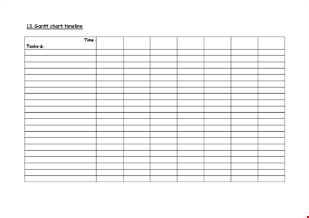 gnat chart timeline template template