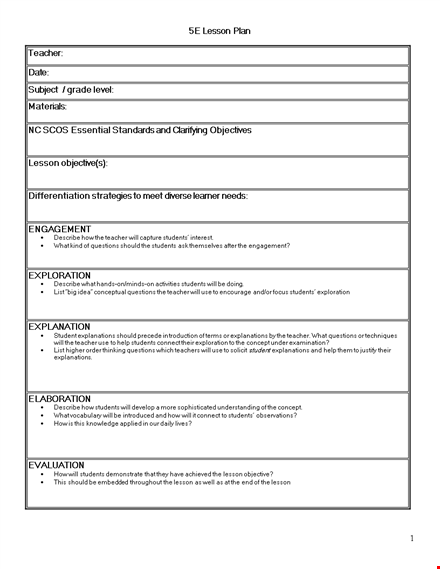 create effective lesson plans |  lesson plan template template