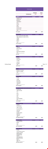 wedding budget spreadsheet template dsrrddttt template