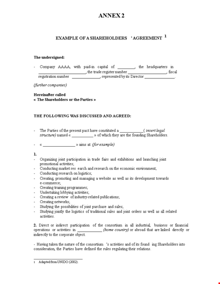 shareholder agreement: protect present and future consortium of shareholders template