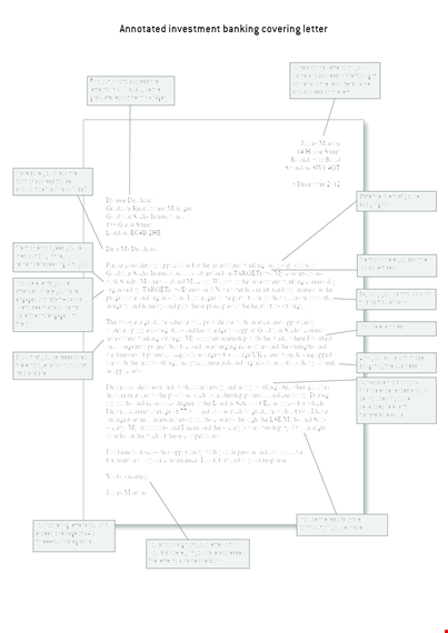 investment banking template