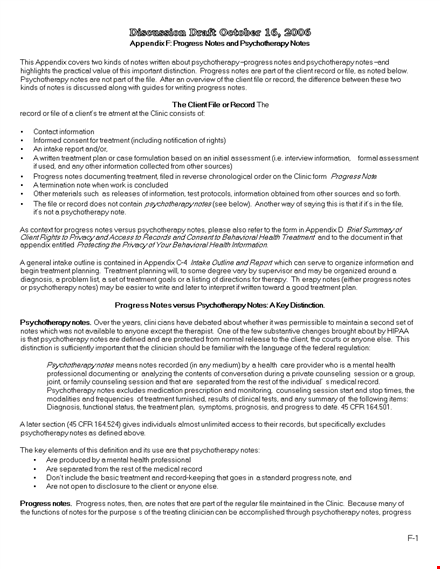 progress notes and psychotherapy notes - streamline client treatment progress template