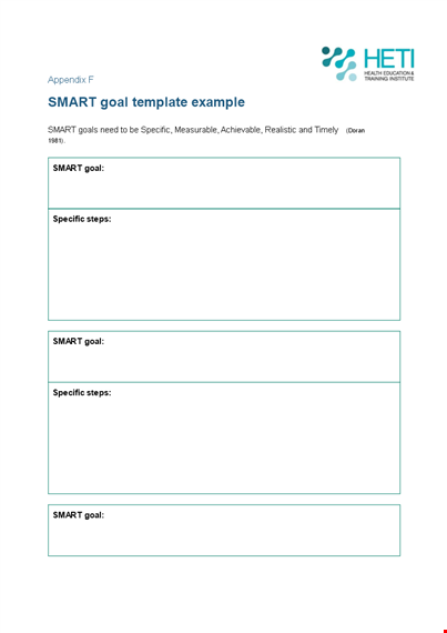 specific and achievable smart goals template template