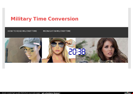 military time conversion chart - easily convert minutes to standard military time template
