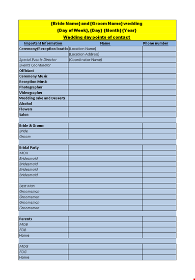 ultimate wedding guest list template - manage your guests efficiently template
