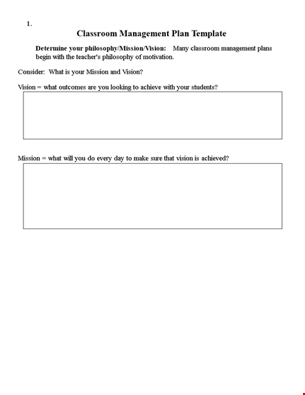 effective classroom management plan for engaging students and establishing rules template