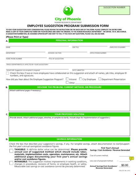 submit employee suggestions easily with our free employee suggestion submission form template
