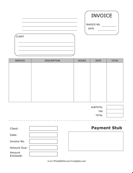 create professional pay stubs for your clients | invoice and total amount included template