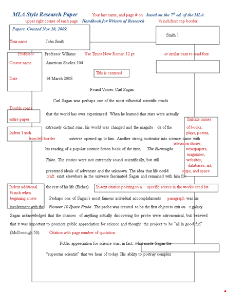 mla science research paper template