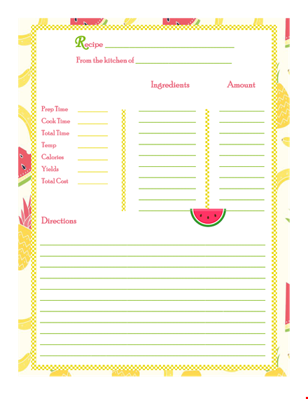 create delicious recipes with our cookbook template | easy kitchen organization template