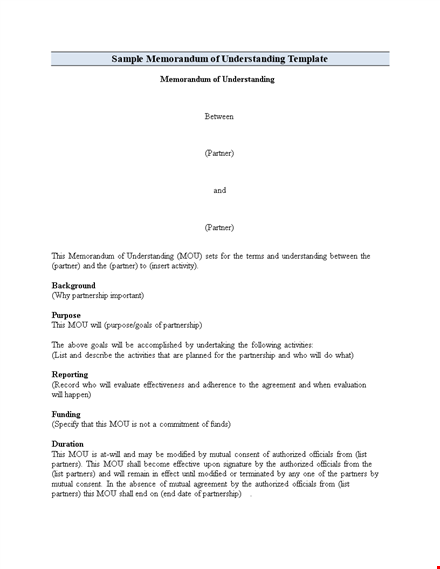 create a strong understanding with our partnership agreement template template