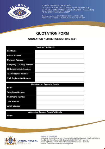 company profile template