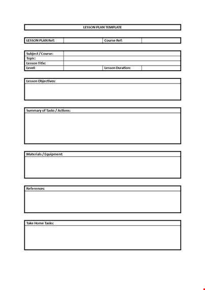 download a course lesson plan template - customizable and easy to use template