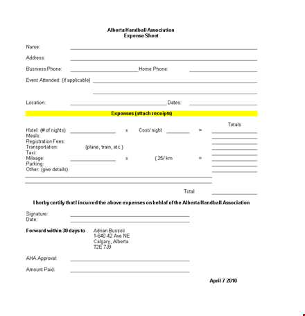 excel expense sheet template template