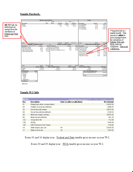 paycheck w calculation template
