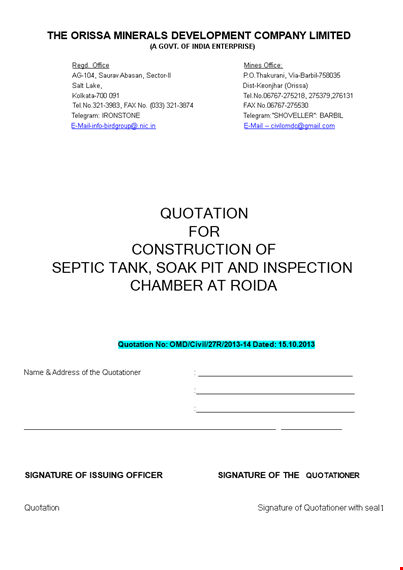 simple civil contractor template