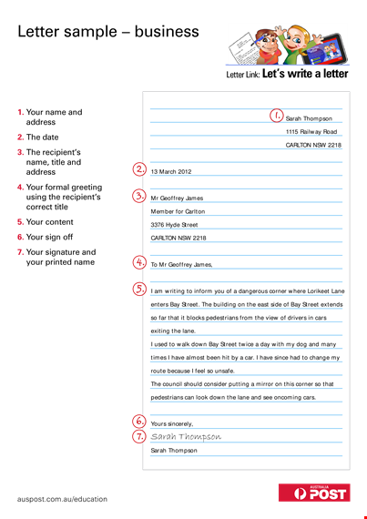 sample business letter pdf template