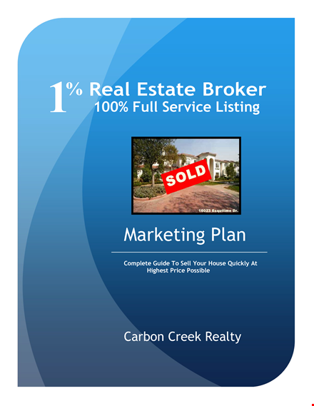 real estate broker marketing plan template