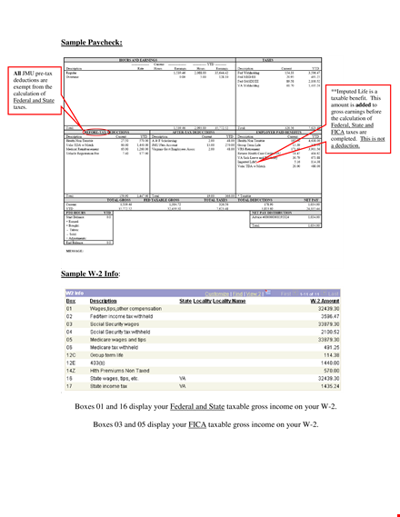 calculate your paycheck: gross & taxable income estimation template