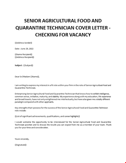application letter for farm technician template
