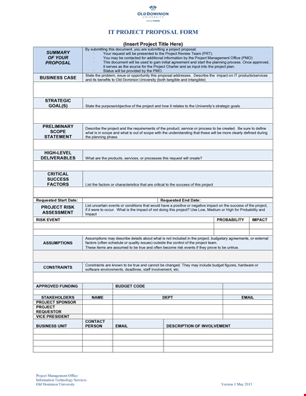 technology impact: project proposal template for effective project proposals template