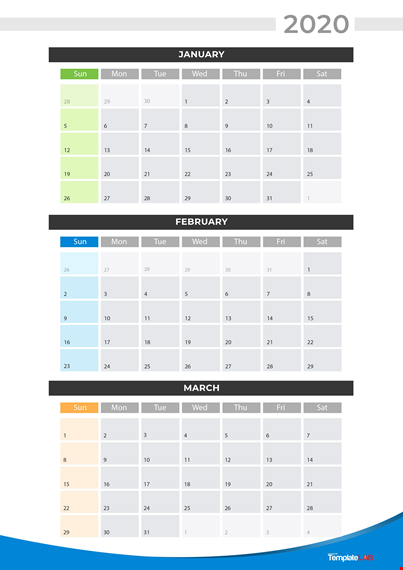 january, february, march - download quarterly ver templates template