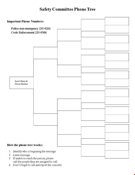 phone tree template - easily communicate safety messages with phone tree template