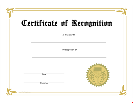 student recognition award template