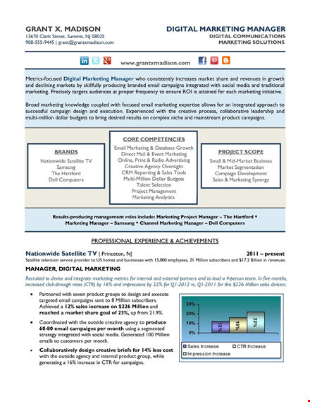 digital media marketing resume - stand out with a professionally crafted document template