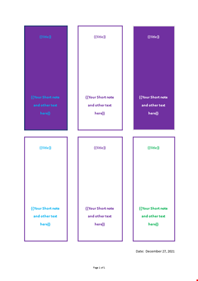 bookmark template template