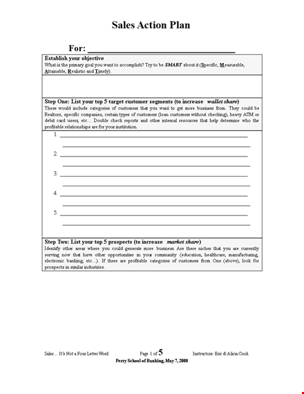 effective sales plan template for attracting and retaining customers template