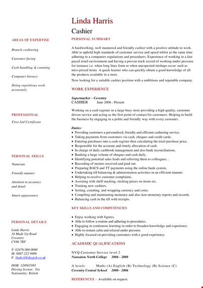 customer service resume template: stand out with a friendly and personal touch template