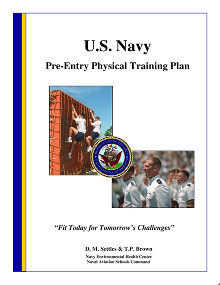 navy pre entry physical training plan template