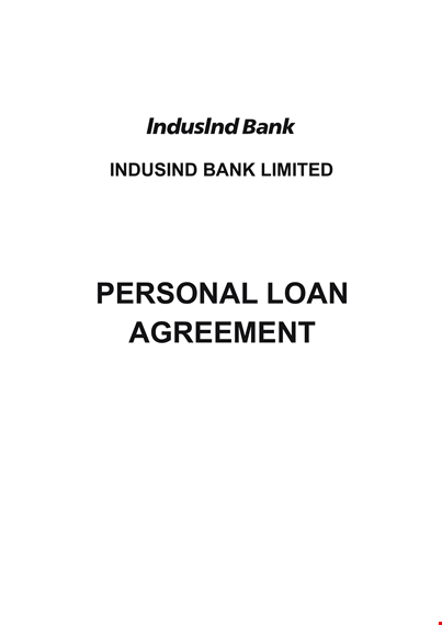 create a personal loan agreement with ease - borrower-friendly & free template