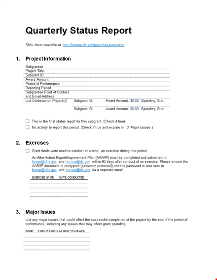 effective project status report template for periodic reporting template